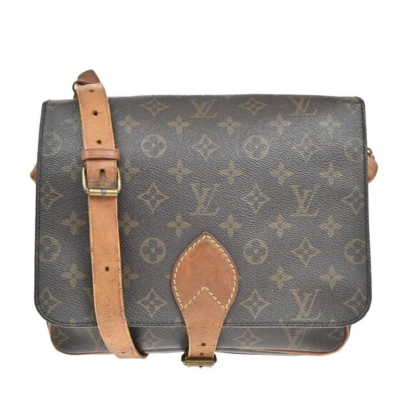 LOUIS VUITTON Cartouchiere GM Shoulder Bag Monogram Leather Brown M51252 35EF302 - Picture 1 of 16